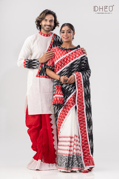 Damodar- Kurta-Saree Couple Set