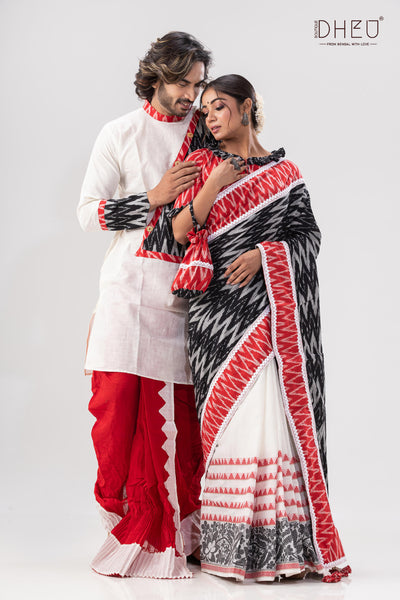 Damodar- Kurta-Saree Couple Set
