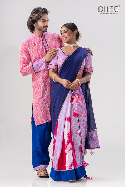 Sutlej-Mekhela-Kurta Couple Set
