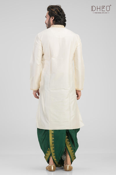 Wedding Dresscode-Men's Kurta + Dhoti(Optional)