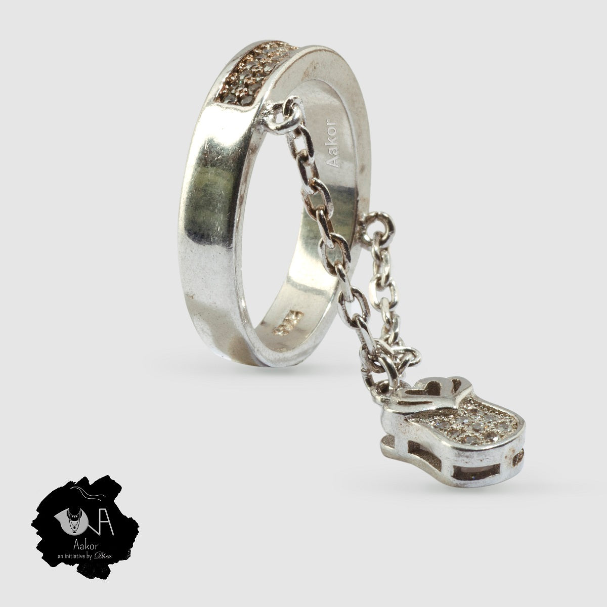 Love-Lock Pure Silver Ring - Boutique Dheu