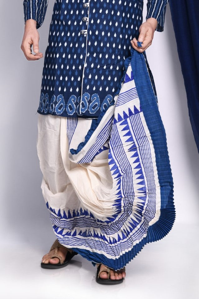 Designer Bengali Dhoti- Ready to wear - Main Image