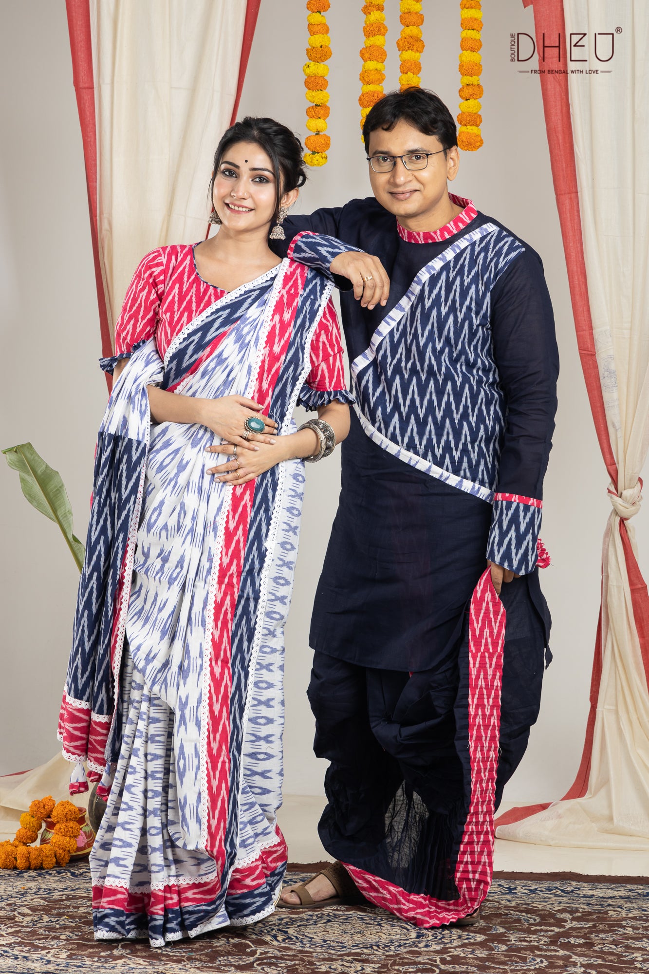 Arekti Premer Golpo- Kurta-Saree Couple Set
