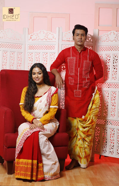 Anirban & Sohini's Choice - Kurta-Saree Couple Set
