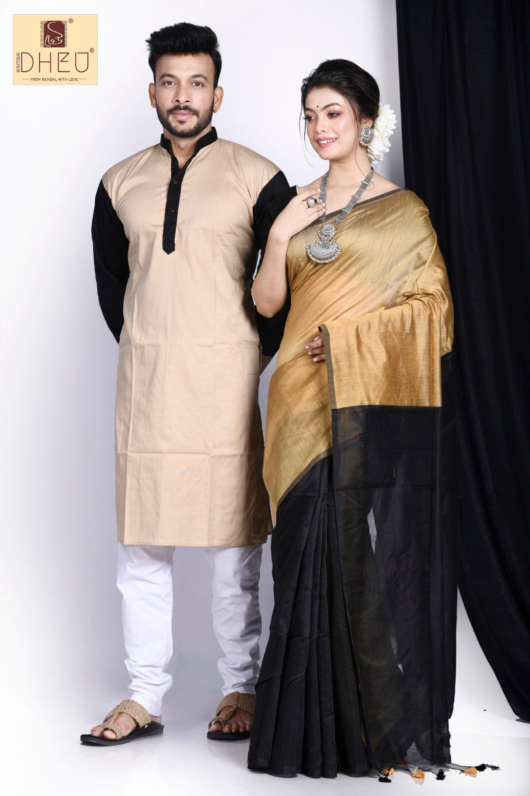Shuddh Desi Romance-Saree-Kurta-Couple Set