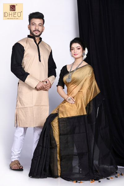 Shuddh Desi Romance-Saree-Kurta-Couple Set