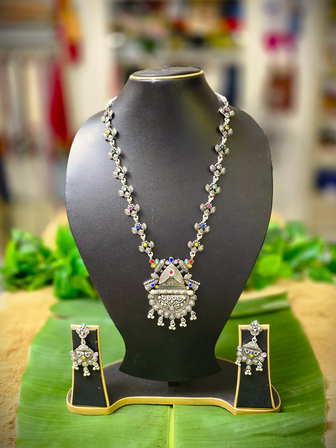 Dheu Boho Necklace & Earrings Combo