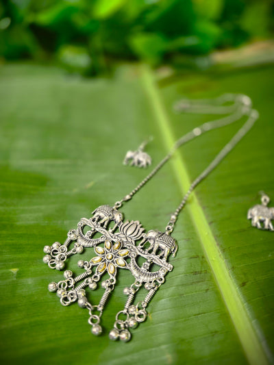 Dheu Boho Necklace & Earrings Combo