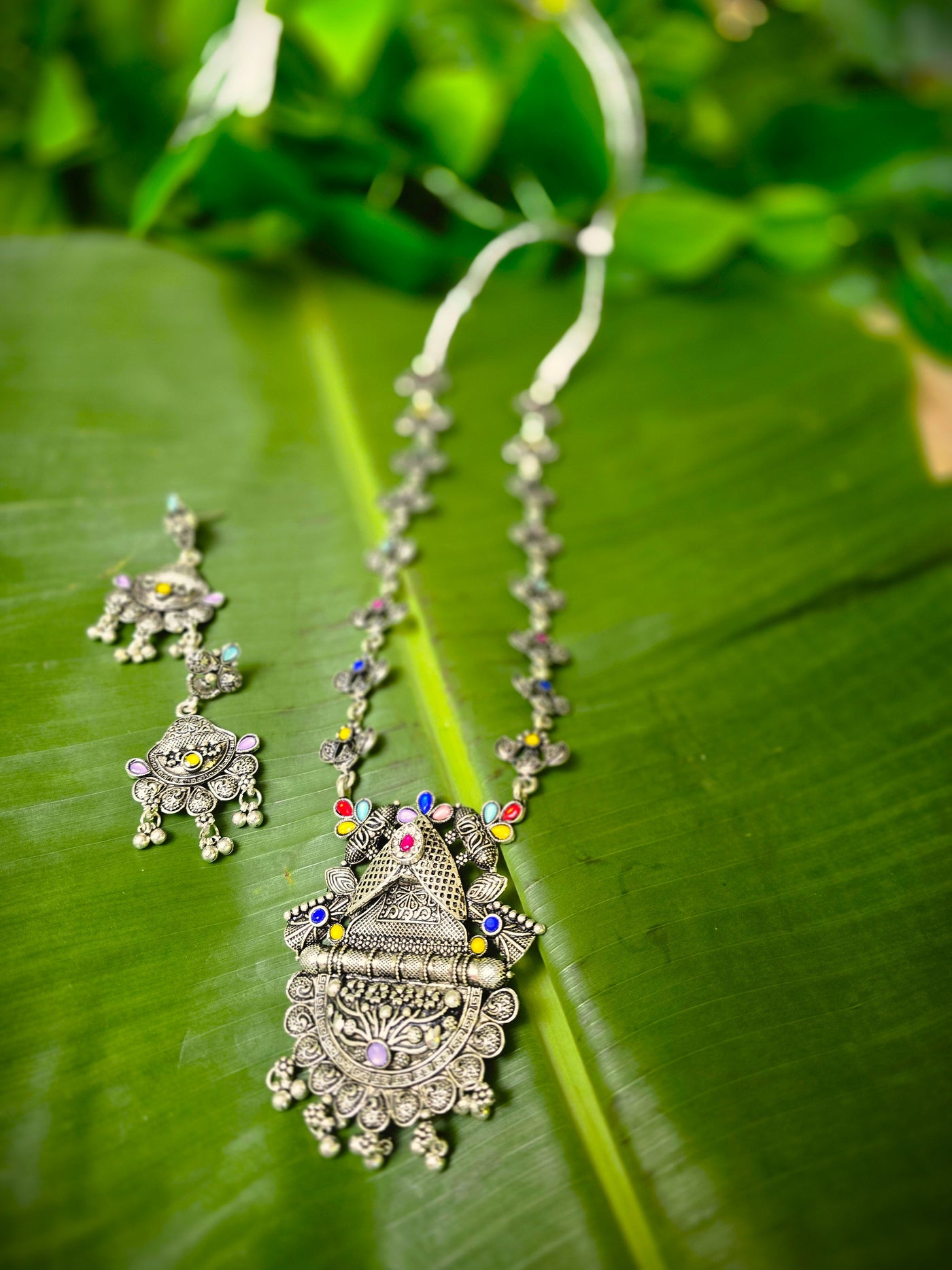 Dheu Boho Necklace & Earrings Combo