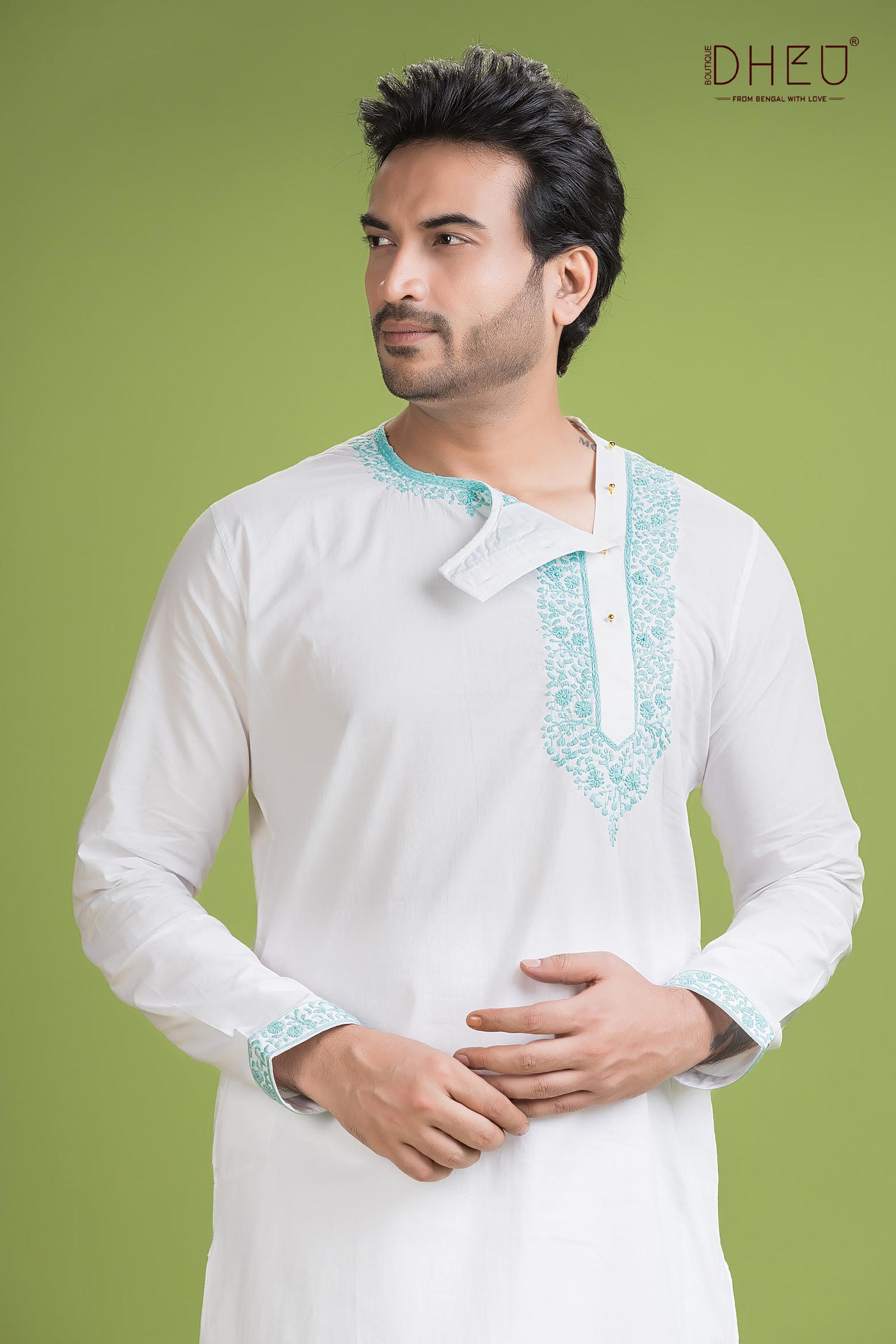 Dheu Exclusive Designer Kurta Dhoti(Optional) Set