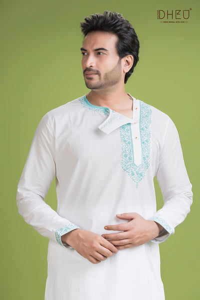 Dheu Exclusive Designer Kurta Dhoti(Optional) Set