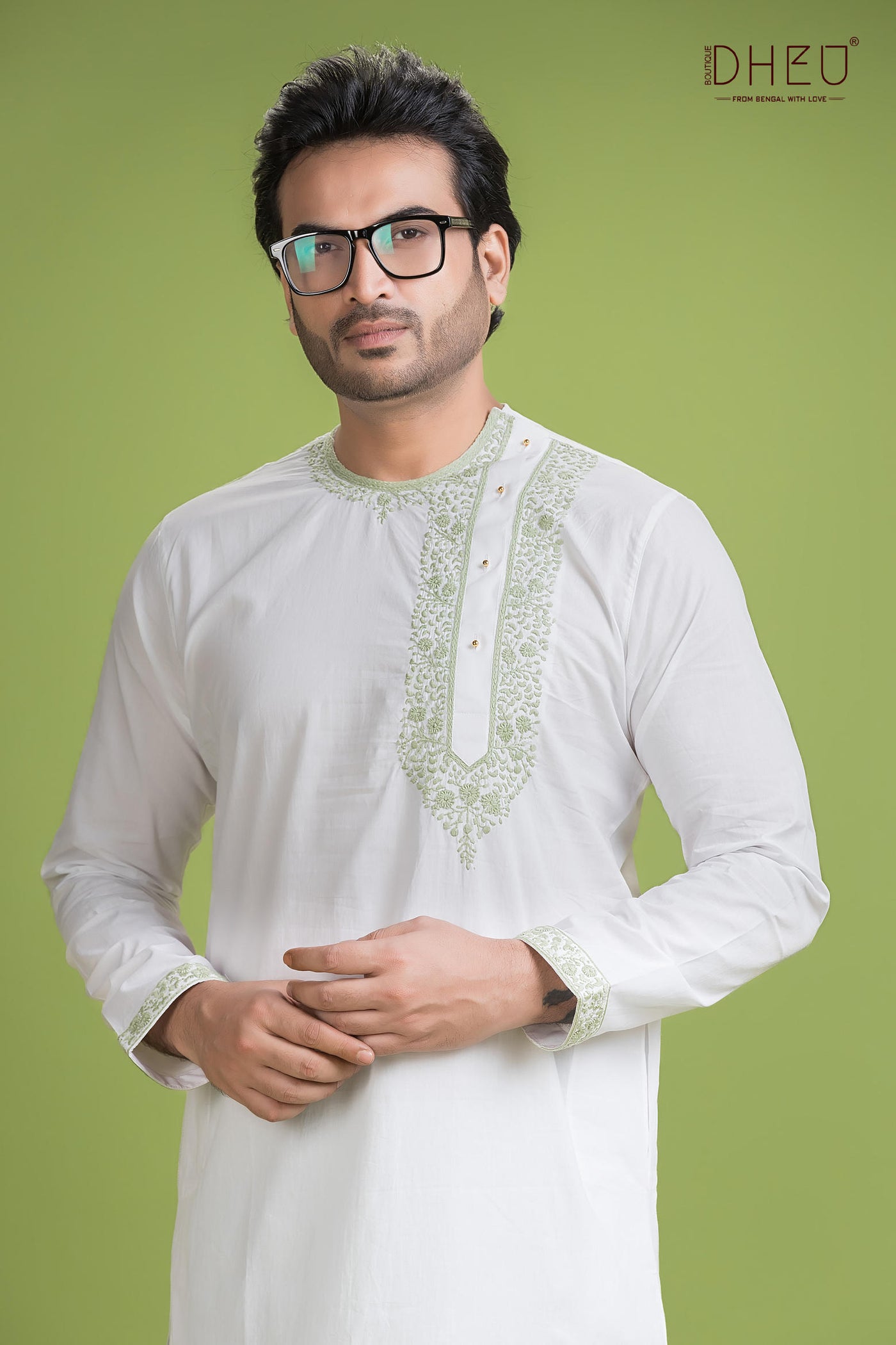 Dheu Exclusive Designer Kurta Dhoti(Optional) Set