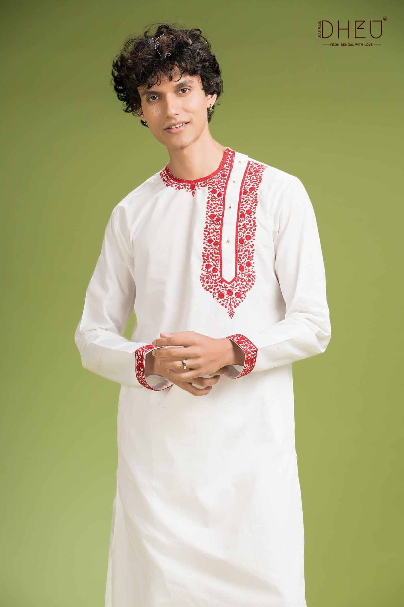 Dheu Exclusive Designer Kurta Dhoti(Optional) Set