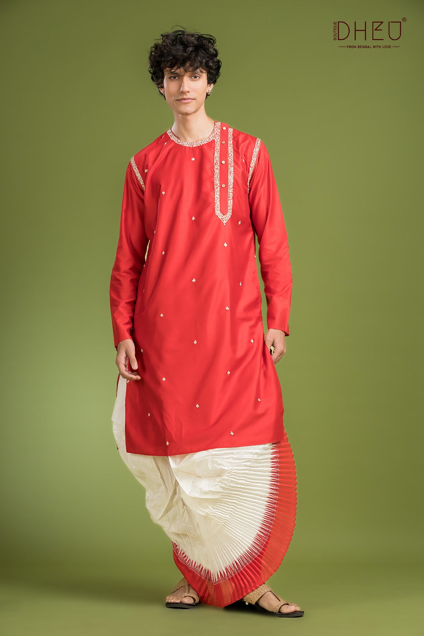 Heritage Luxe Kurta Dhuti(Optional) Set