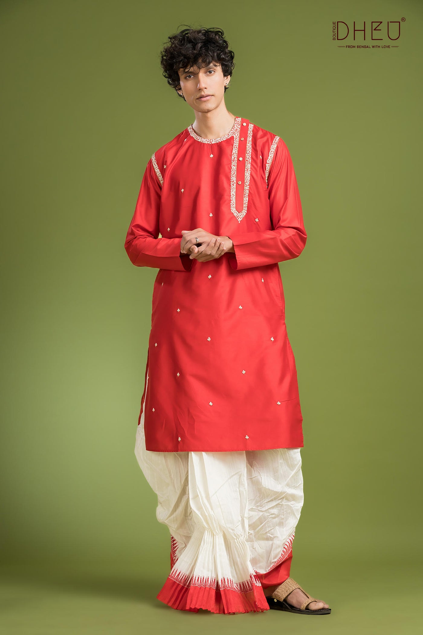 Heritage Luxe Kurta Dhuti(Optional) Set