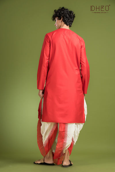 Heritage Luxe Kurta Dhuti(Optional) Set