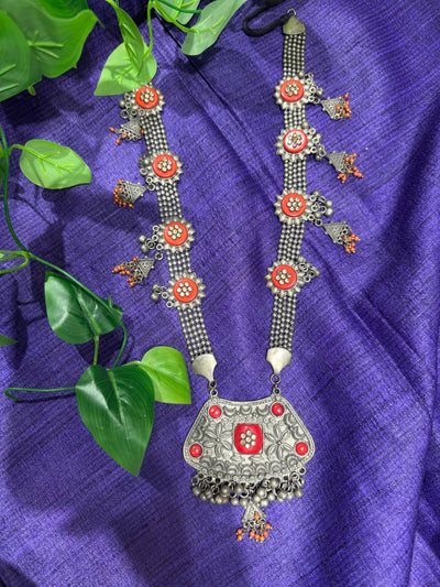 Oxidized German Silver Neckwear Set