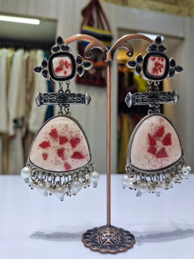 Oxidized German Silver Earrings