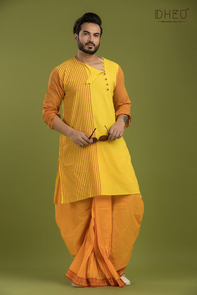 Alik Manus-Casual Style Kurta-Dhoti Full Set