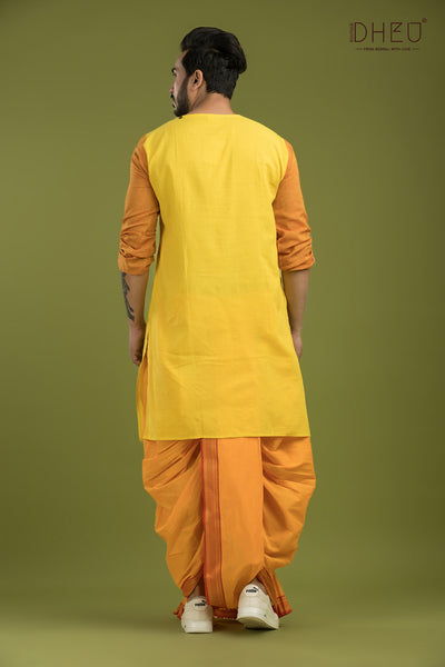 Alik Manus-Casual Style Kurta-Dhoti Full Set