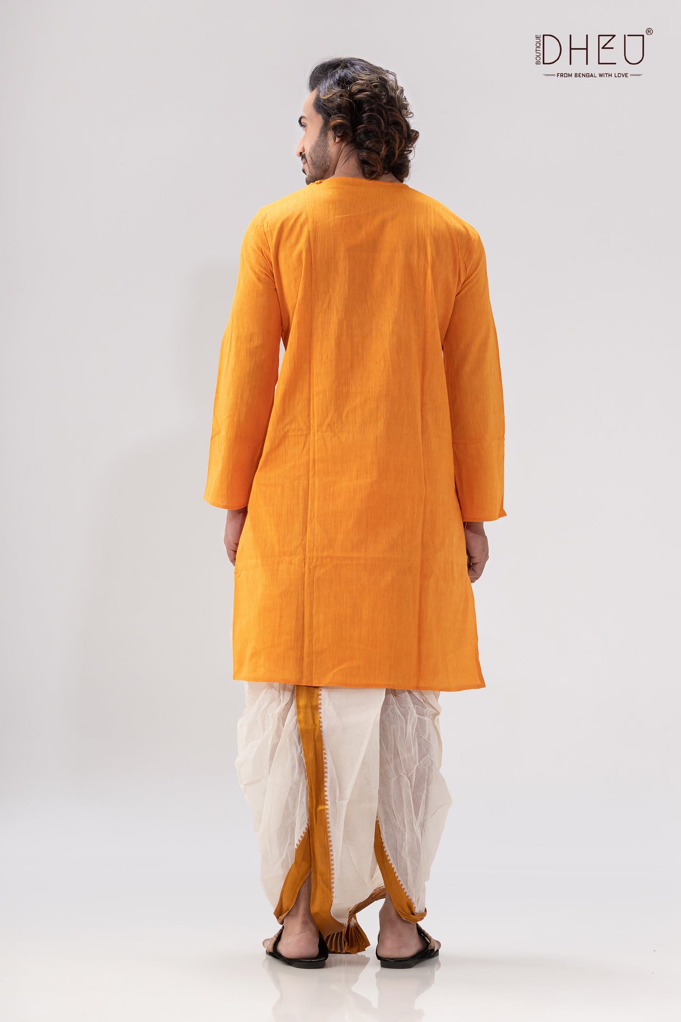 Men in Yellow - Dhoti(optional) Kurta Full Set