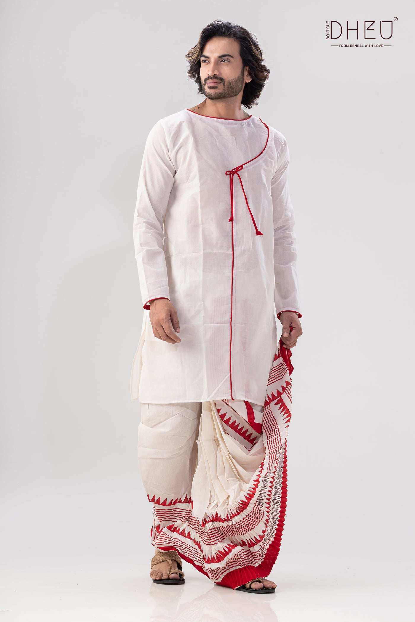 Dheu Designer Dhoti(Optional) Kurta set-Inspired by Jamini Roy