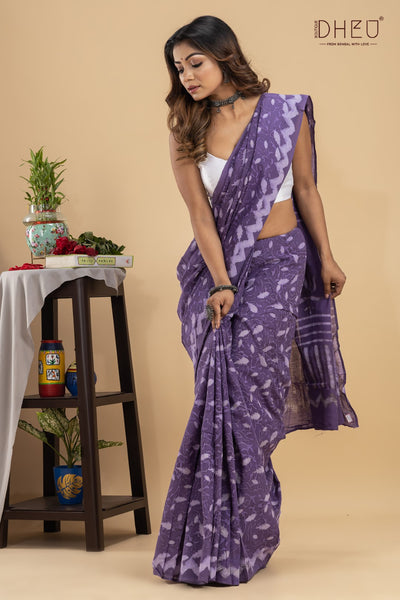 Designer Ajrakh Handloom Saree