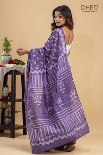 Designer Ajrakh Handloom Saree