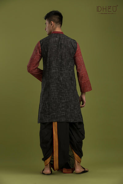 Casual Style Kurta-Dhoti Full Set