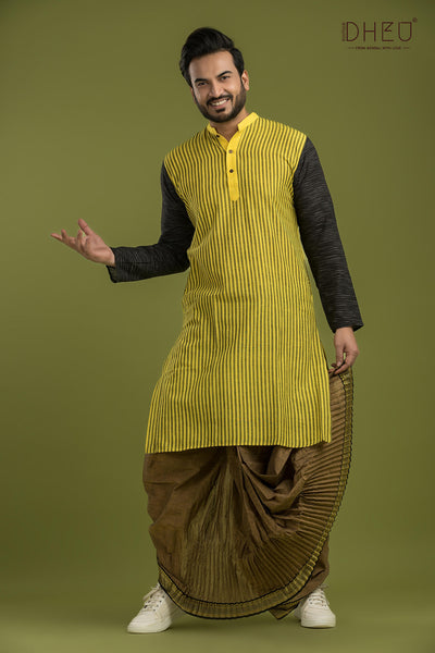 Class of 2017-Casual Style Kurta-Dhoti Full Set