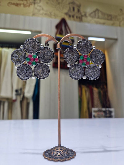 Oxidized German Silver Earrings