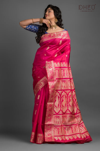 Pure Baluchari Silk Saree (with silk mark certified)