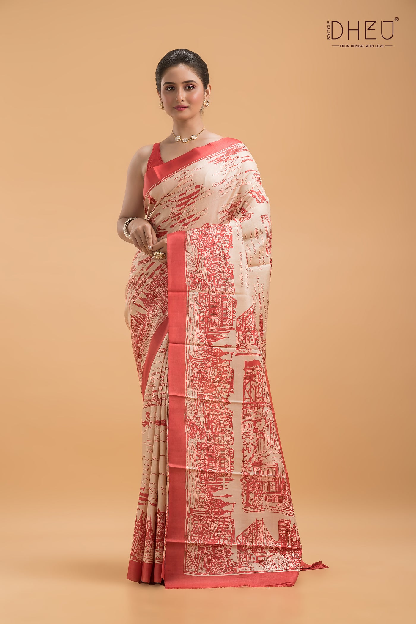 Exclusive Tussar Silk Kolkata Saree (Silk Mark Certified)
