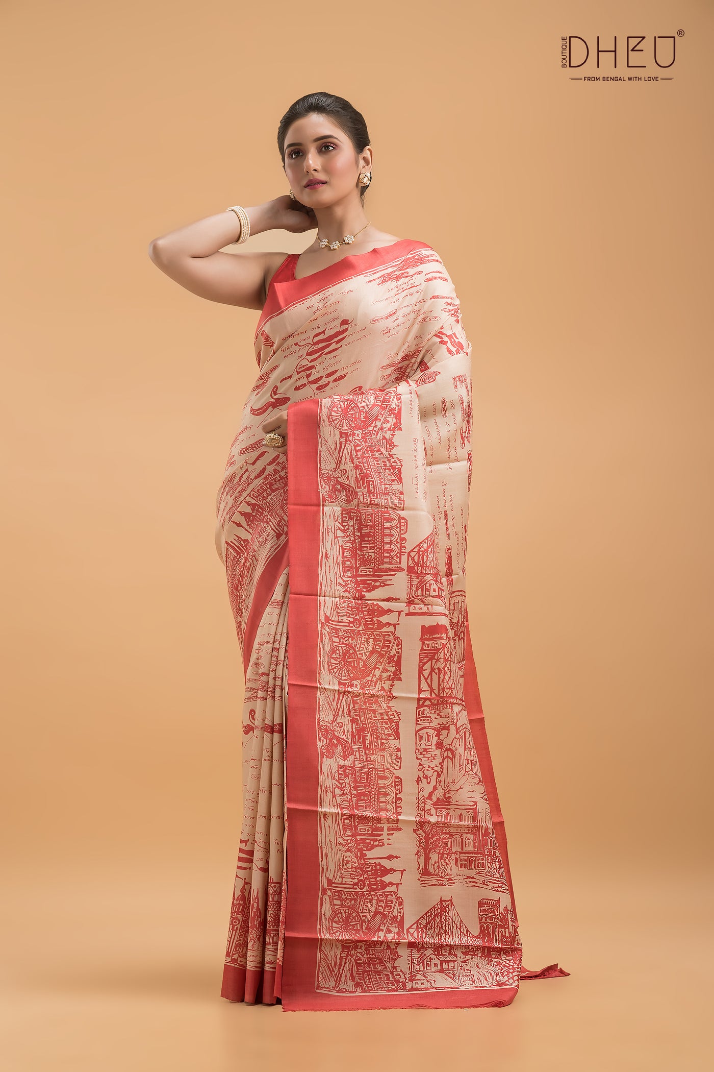 Exclusive Tussar Silk Kolkata Saree (Silk Mark Certified)