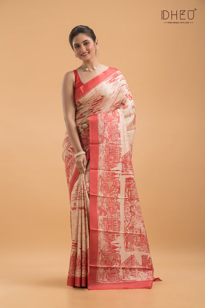 Exclusive Tussar Silk Kolkata Saree (Silk Mark Certified)
