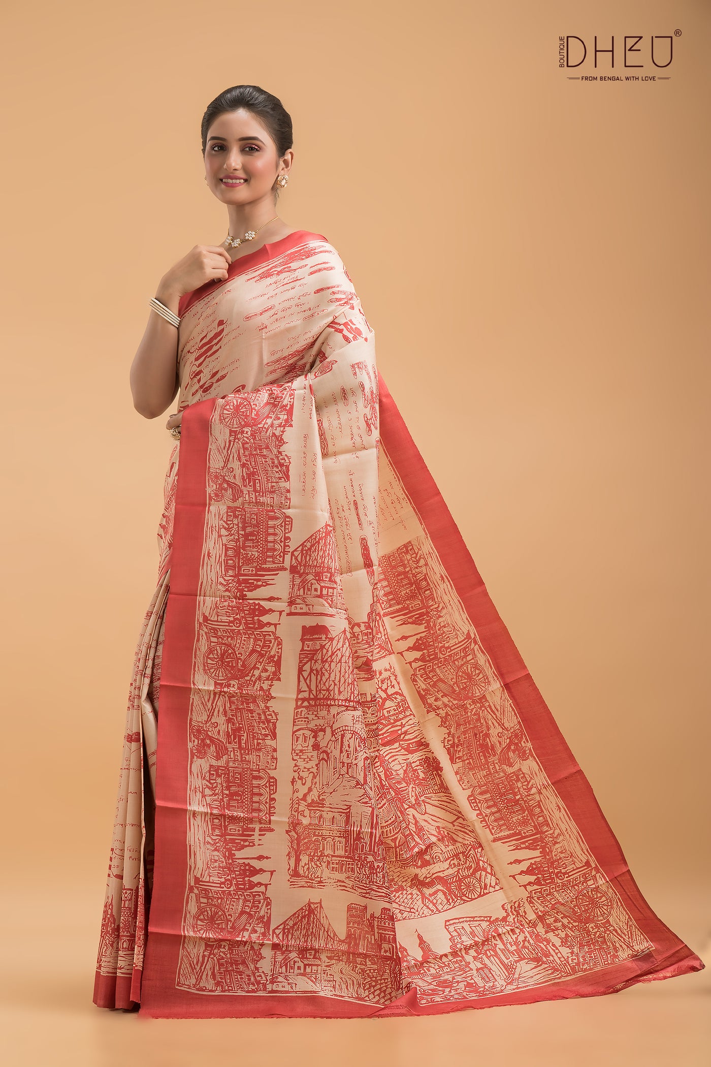 Exclusive Tussar Silk Kolkata Saree (Silk Mark Certified)