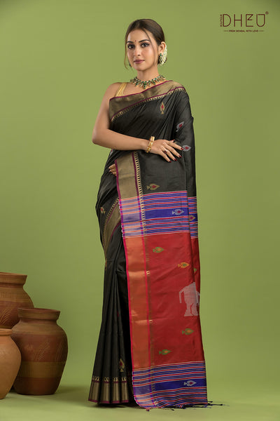 Pure Silk Kalakshetra Saree (Silk Mark Certified)