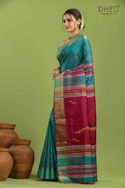 Pure Silk Kalakshetra Saree (Silk Mark Certified)