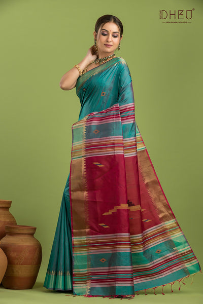 Pure Silk Kalakshetra Saree (Silk Mark Certified)