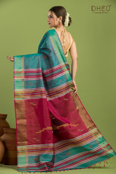 Pure Silk Kalakshetra Saree (Silk Mark Certified)