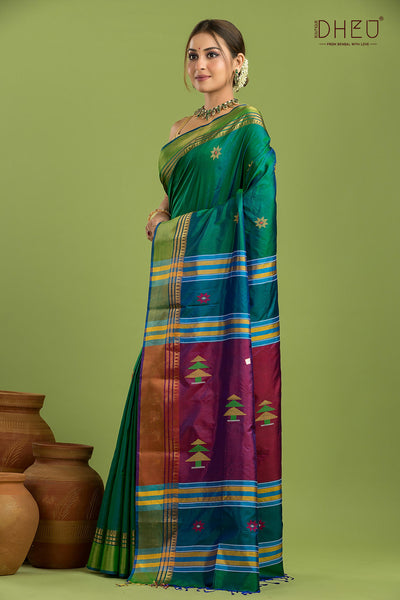 Pure Silk Kalakshetra Saree (Silk Mark Certified)