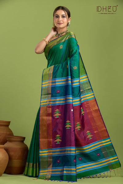 Pure Silk Kalakshetra Saree (Silk Mark Certified)
