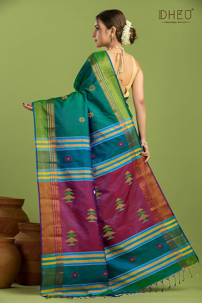 Pure Silk Kalakshetra Saree (Silk Mark Certified)