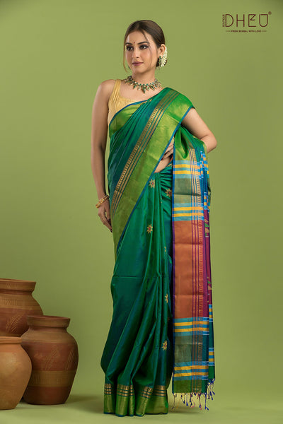 Pure Silk Kalakshetra Saree (Silk Mark Certified)