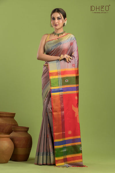 Pure Silk Kalakshetra Saree (Silk Mark Certified)