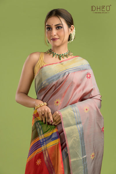 Pure Silk Kalakshetra Saree (Silk Mark Certified)