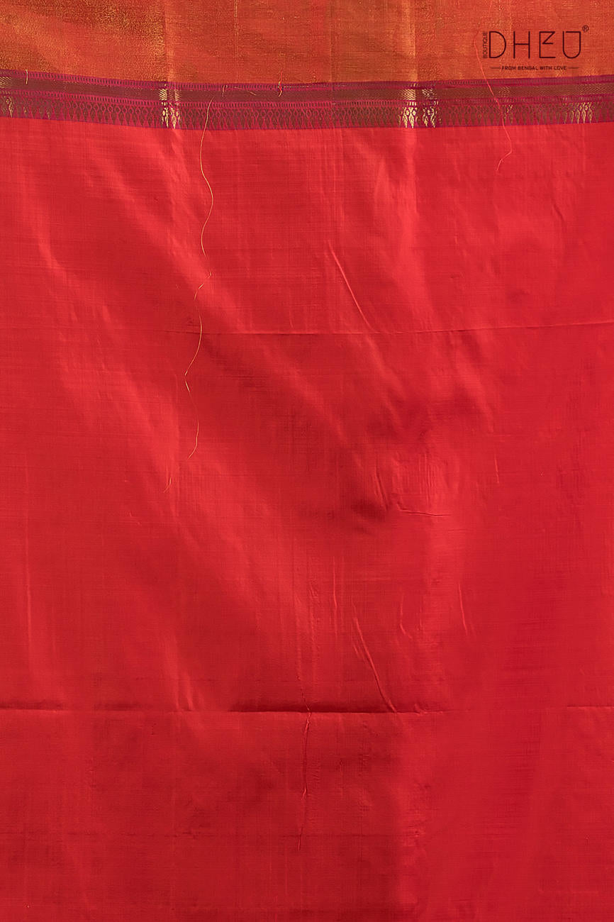Pure Silk Kalakshetra Saree (Silk Mark Certified)
