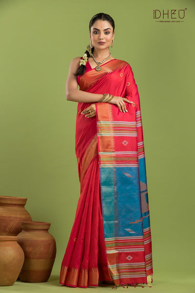Pure Silk Kalakshetra Saree (Silk Mark Certified)