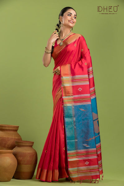 Pure Silk Kalakshetra Saree (Silk Mark Certified)