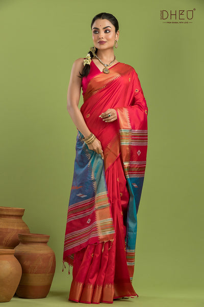 Pure Silk Kalakshetra Saree (Silk Mark Certified)
